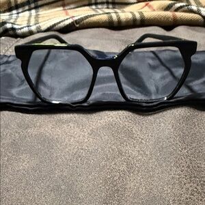 Karl Lagerfeld Black Geometric Glasses